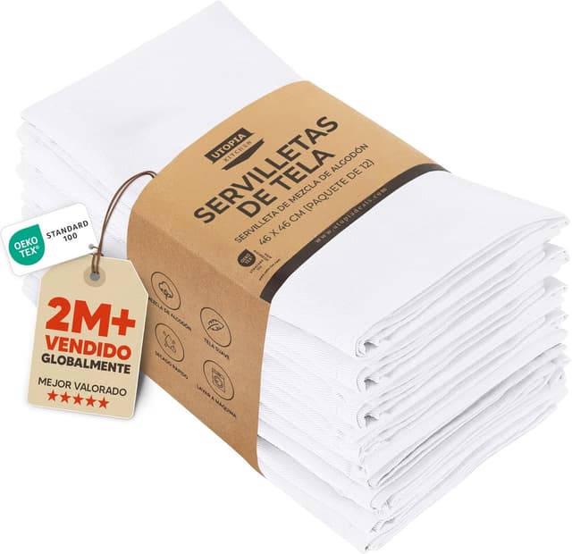 Detalle de Utopia Kitchen Servilletas de Tela 46x46 cm