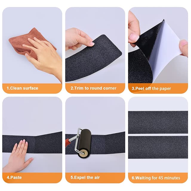 Thumbnail 6 de OQingluan Anti Slip Tape for Steps, 10cm x 18m non-slip adhesive tape (black)