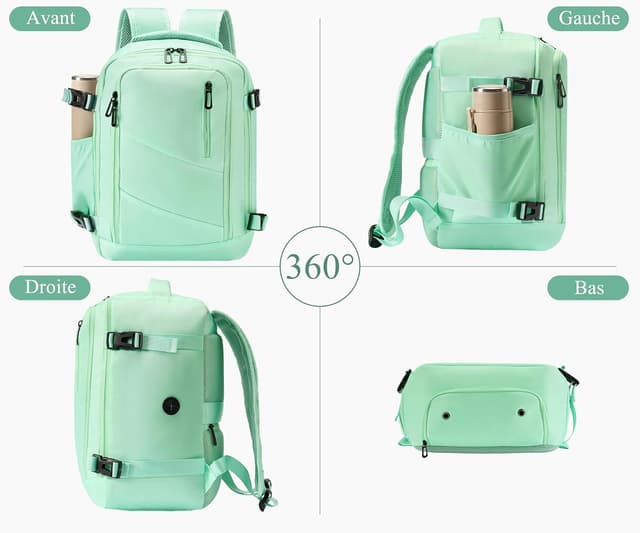 Detalle de Gluckstar Sac à dos Voyage Cabine 45x36x20 pour Easyjet – bagage à main léger pour week-end, travail