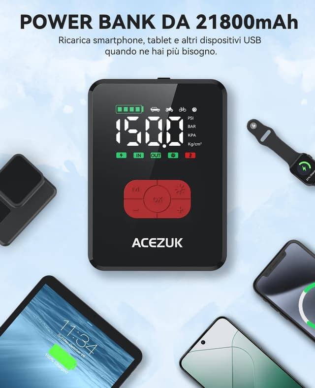 Thumbnail 4 de ACEZUK M06 avviatore batteria 21800mAh