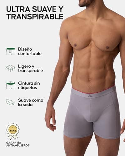 Detalle de Danish Endurance 6 pack de calzoncillos bóxer de bambú para hombre (con o sin bragueta)