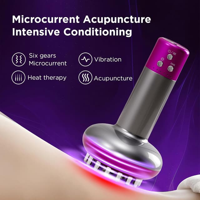 Detalle de Lymphatic Drainage Massager anti-cellulite body sculpting tool with microcurrent, heat, vibration & LED therapy