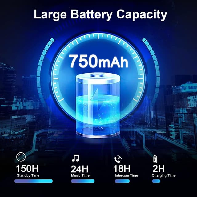 Detalle 2 de EJEAS V4C Bluetooth Headset Intercom for Referee (2pc) – Waterproof 4-way communication, FM & voice assistant