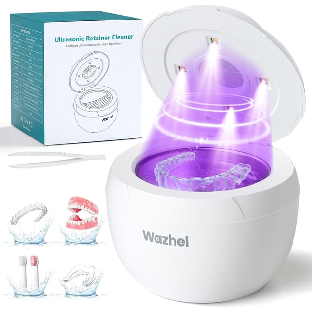 Imagen de Wazhel Ultrasonic 45kHz Retainer Cleaner 🦷 en OfertitasTOP