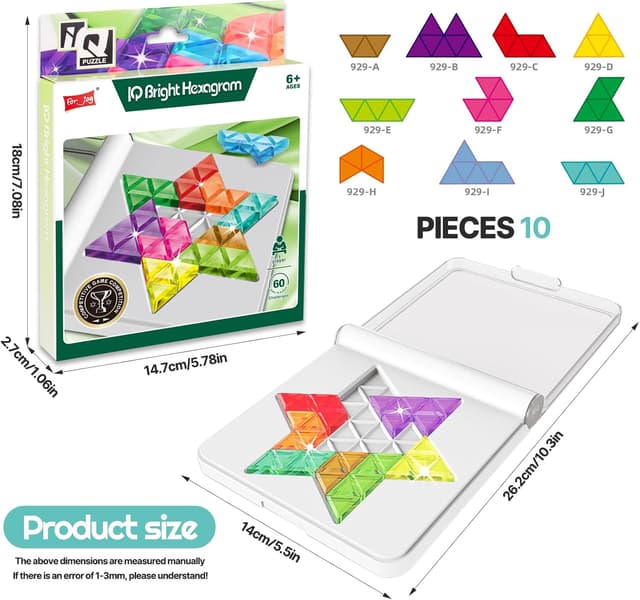 Thumbnail 4 de Tangram Puzzle six-pointed star 1-piece set 🧩