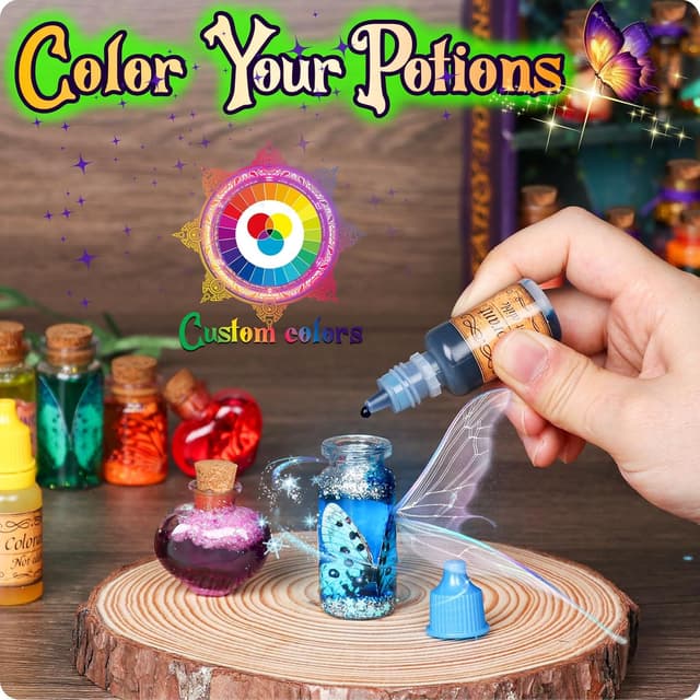 Detalle de Mostof DIY Kreative Geschenk für Kinder – Retro-Fee Kristallzaubertrank Kit (Alter 6–10)