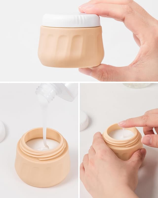 Detalle de Mrsdry Travel Bottles for Toiletries 8 Pack (3oz TSA-Approved) with Clear Travel Essentials Bag