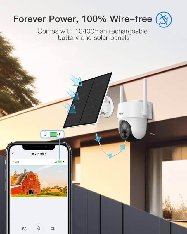 Thumbnail 4 de ARENTI 4G LTE Cámara Exterior 2K PTZ 355°