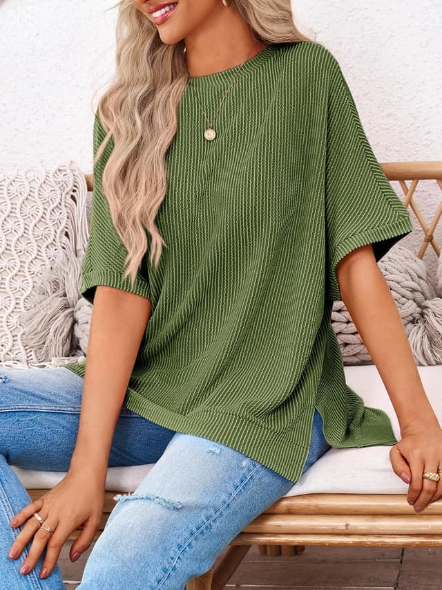 Detalle 2 de Tankaneo oversized ribbed tee tunic
