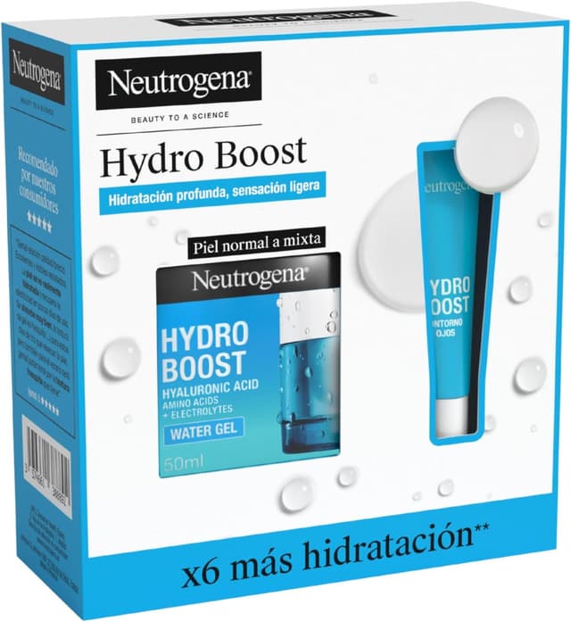 Detalle de Neutrogena Hydro Boost: Hidratación Intensiva para Rostro y Ojos 💧