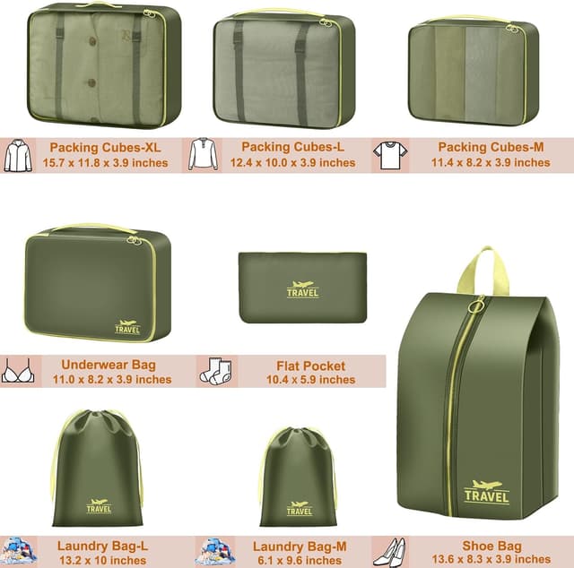 Thumbnail 1 de MOFELON Koffer Organizer 8 Stück