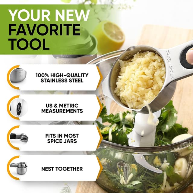 Thumbnail 4 de Spring Chef Magnetic Measuring Cups & Spoons Set of 9 🥄