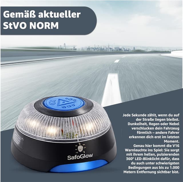 Thumbnail 5 de TK Gruppe Timo Klingler DGT 3.0 Warnleuchte V16 mit SIM für Spanien ab 2026 - zugelassen nach IDIADA - Auto & Motorrad
TK Gruppe Timo Klingler DGT 3.0 Warnleuchte V16…