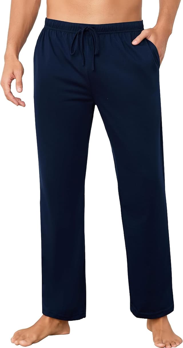 Detalle de Lovasy Mens Pyjama Bottoms – Comfy Lounge Pants with Pockets