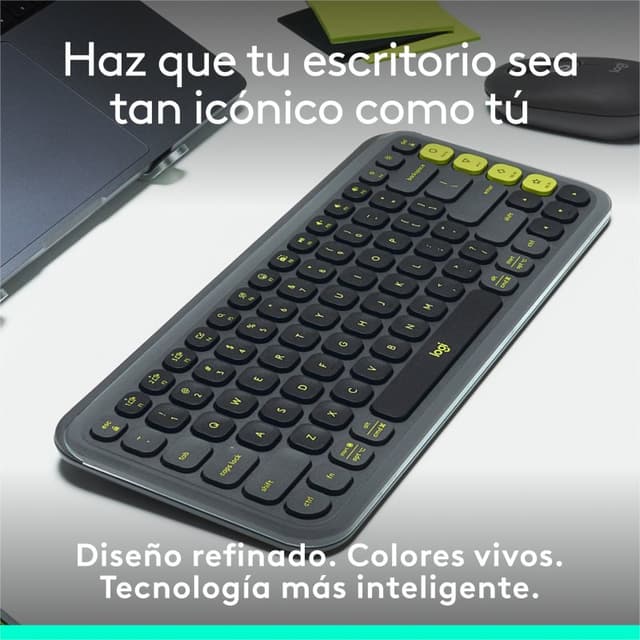 Detalle 2 de Logitech Pop Icon Keys teclado inalámbrico Bluetooth Grafito
