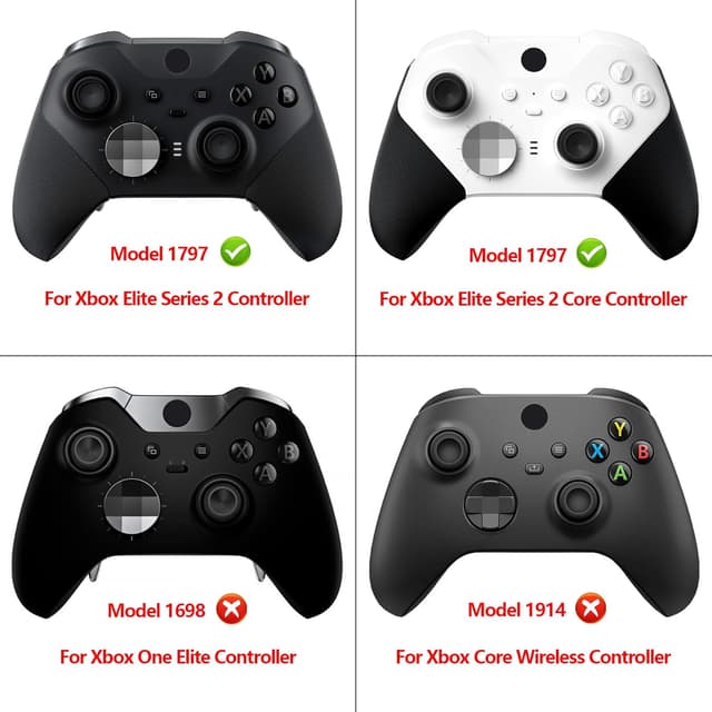 Detalle 2 de eXtremeRate Front Case für Xbox Elite Series 2/Series 2 Core (Modell 1797) – transparente DIY-Ersatzhülle inkl. Accent-Ringe