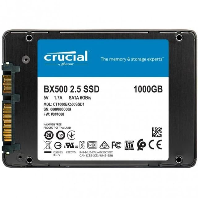 Detalle 2 de Crucial BX500 1 TB SSD SATA3 540 MB/s