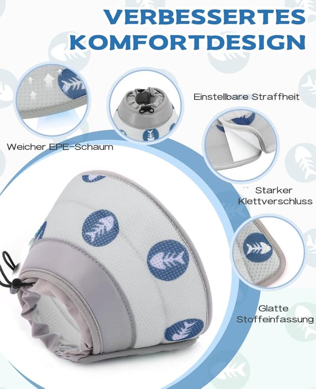 Detalle de Supet Halskrause Katze Grau L für Operationen