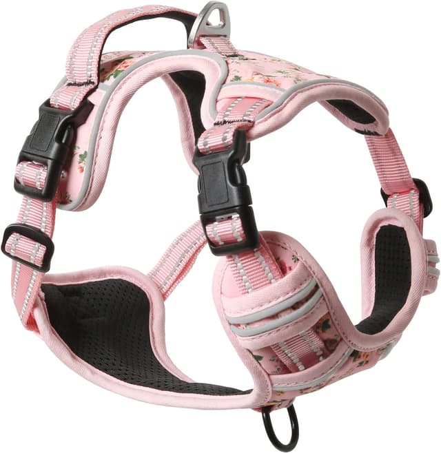 Detalle de Harnais anti-traction HEELE pour chien, floral-rose, taille S