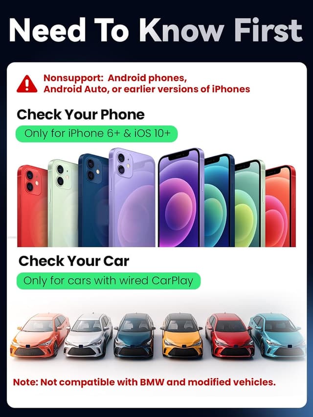 Detalle de TINAZEOK T1 Ultra-Compact Wireless CarPlay Adapter (convert wired to wireless)