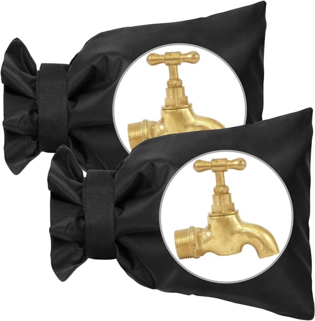 Detalle de Vicloon Outside Tap Covers for Winter (2-pack) – insulated waterproof outdoor tap protectors in black