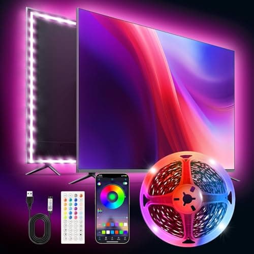 Detalle de Liwqolx Tira LED 4M RGB con mando, sincronización musical y control Bluetooth (30 LED por metro)