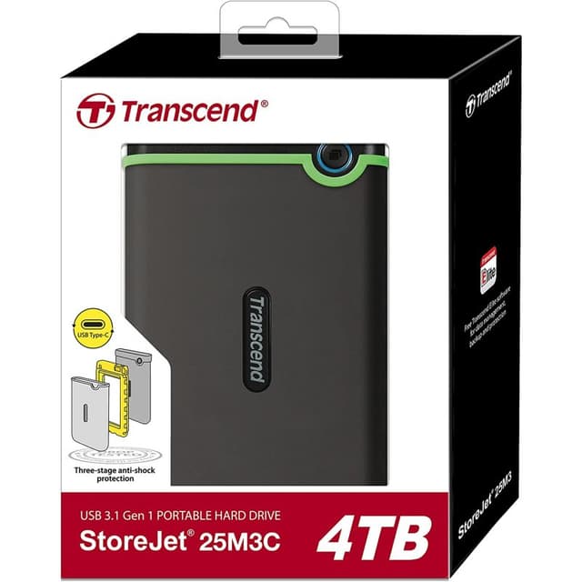 Detalle 2 de Transcend StoreJet 25M3C 4TB 📂