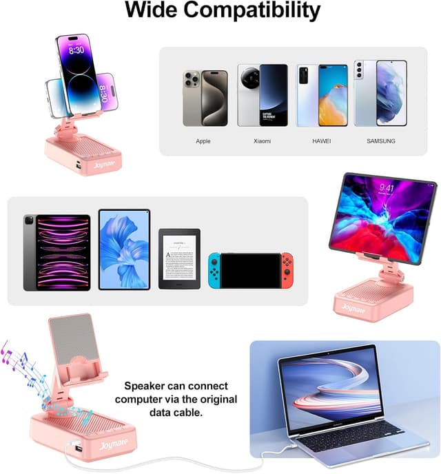 Detalle 1 de Joymate 3-in-1 Bluetooth phone stand 5000mAh