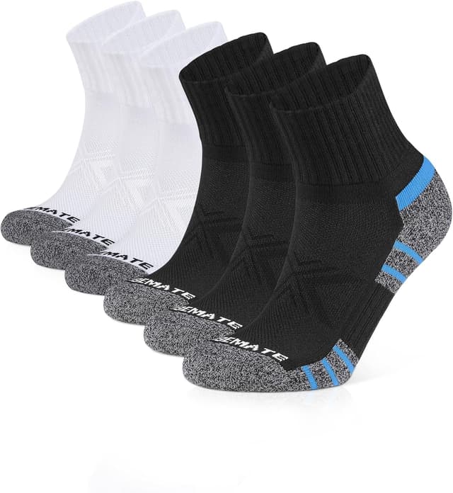 Detalle de CLOSEMATE Chaussettes de sport (socquettes) coton respirant antidérapantes 6 paires