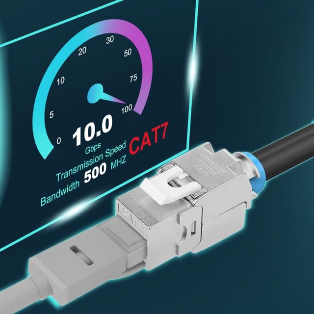 Thumbnail 3 de OFFCUP 16 accoppiatori RJ45 Keystone Cat7 fino a 10 Gbps, jack femmina-femmina non schermato
