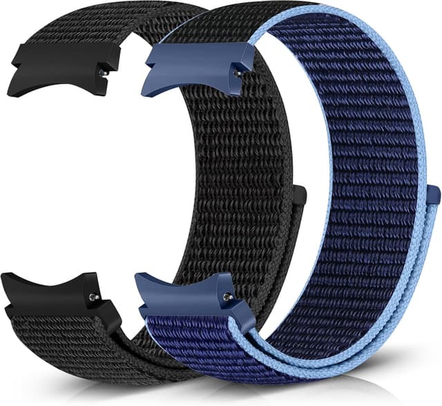 Detalle de Runostrich nylon sport watch strap for Samsung Galaxy Watch 7/6/5/4 (40–47mm) — soft sport loop replacement