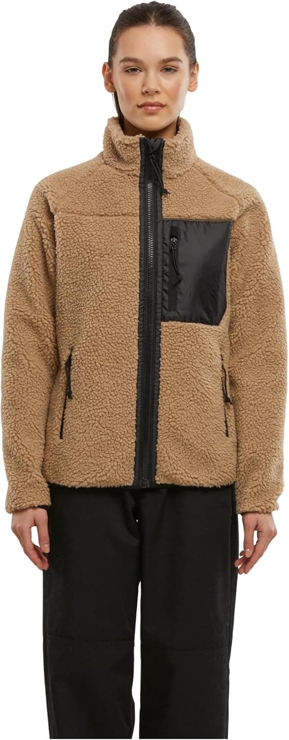 Detalle de Brandit Women Teddyfleece Jacket – veste en teddyfleece femme camel, taille XXL