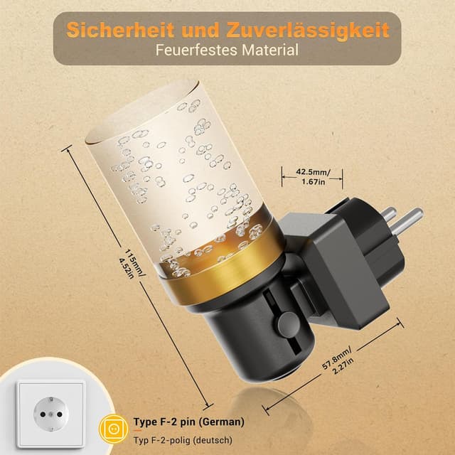 Detalle 2 de JandCase Nachtlicht Steckdose 3000K