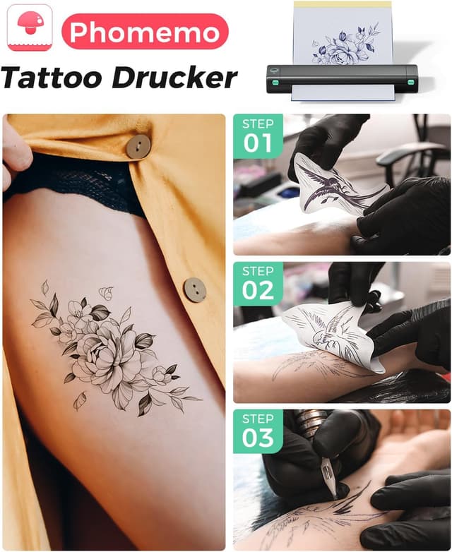 Thumbnail 4 de Phomemo M08F Tattoo Drucker 1200 mAh 🖨