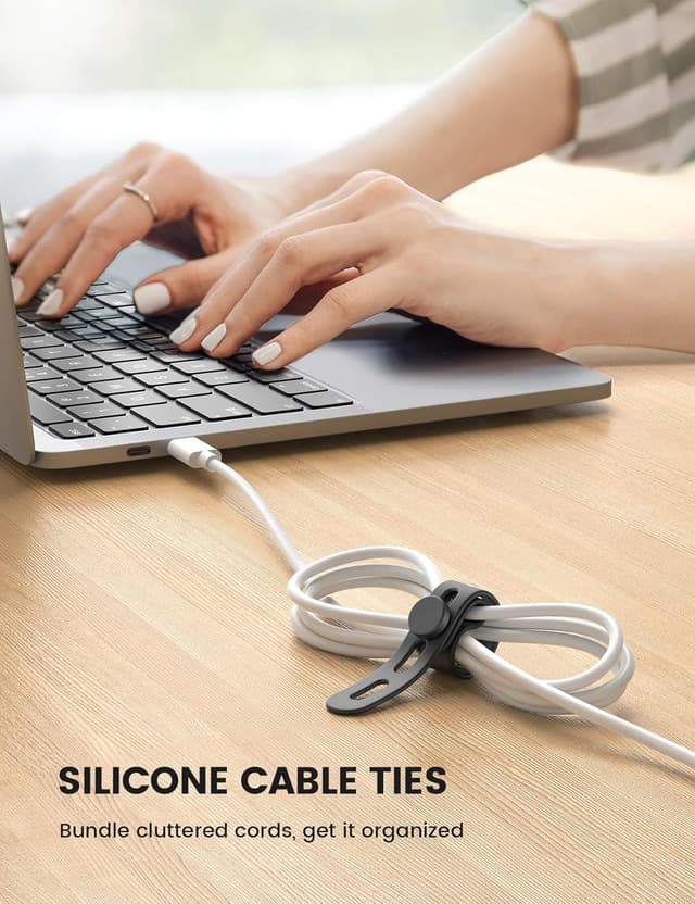 Detalle 2 de Lamicall 10Pack Silicone Cable Ties 13cm