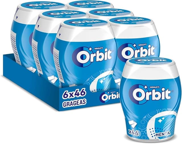 Imagen de Orbit Bote de Chicles Sin Azúcar Menta Fresca 🌿 (6x46) en OfertitasTOP