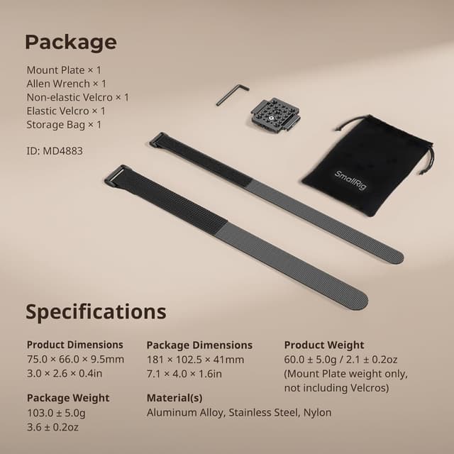 Thumbnail 4 de SMALLRIG Montageplatte für Zoom F3 MD4883