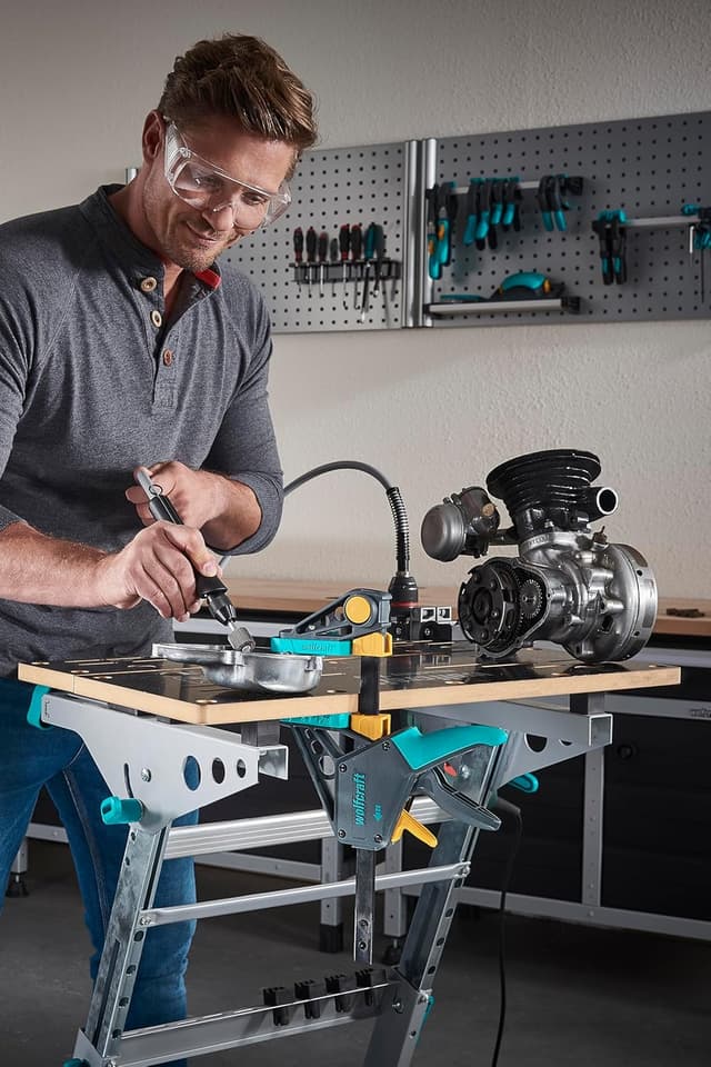 Detalle 2 de wolfcraft 2034000 Roue abrasive à lamelles T 6 mm (grain 80) diamètre 80 x 40 mm