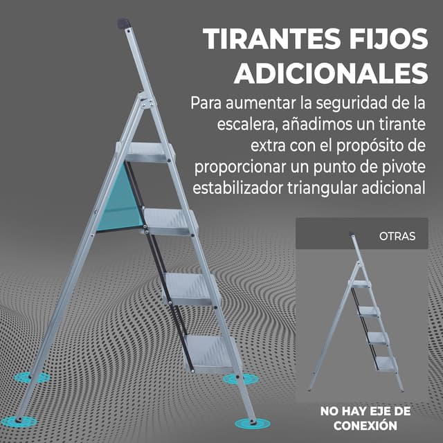 Thumbnail 5 de UZIRO Escalera Plegable 4 Peldaños