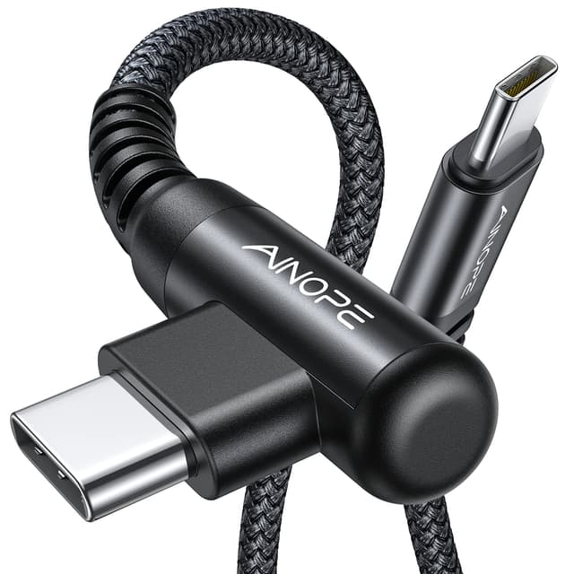 Detalle de AINOPE USB‑C auf USB‑C Kabel 60 W, 3 m (2er‑Pack) – schwarz