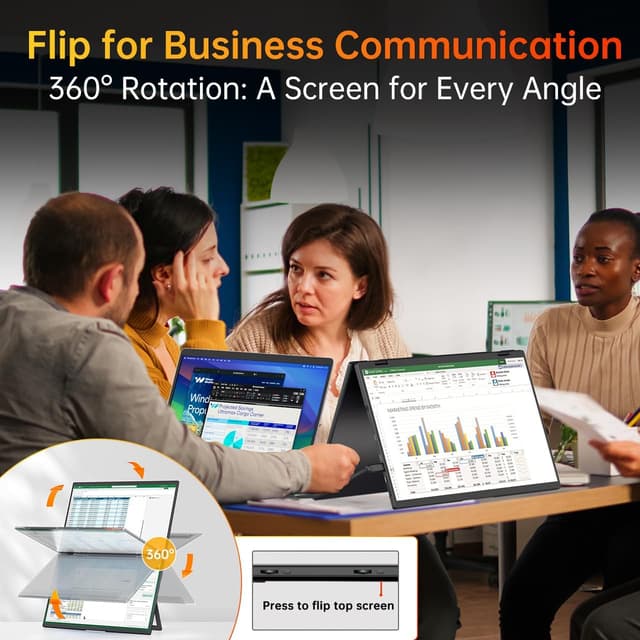 Thumbnail 5 de VisionOwl Portable Monitor Dual 15.6 Inch 1080P