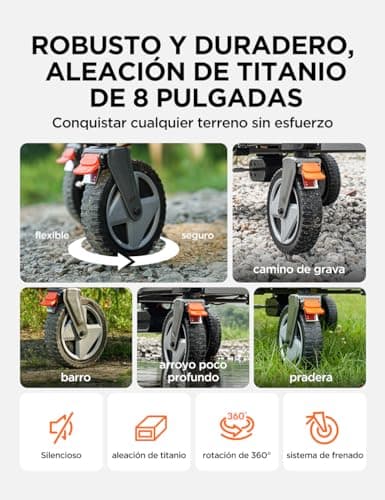 Thumbnail 3 de Litheli Carretilla eléctrica plegable con neumáticos 20 cm