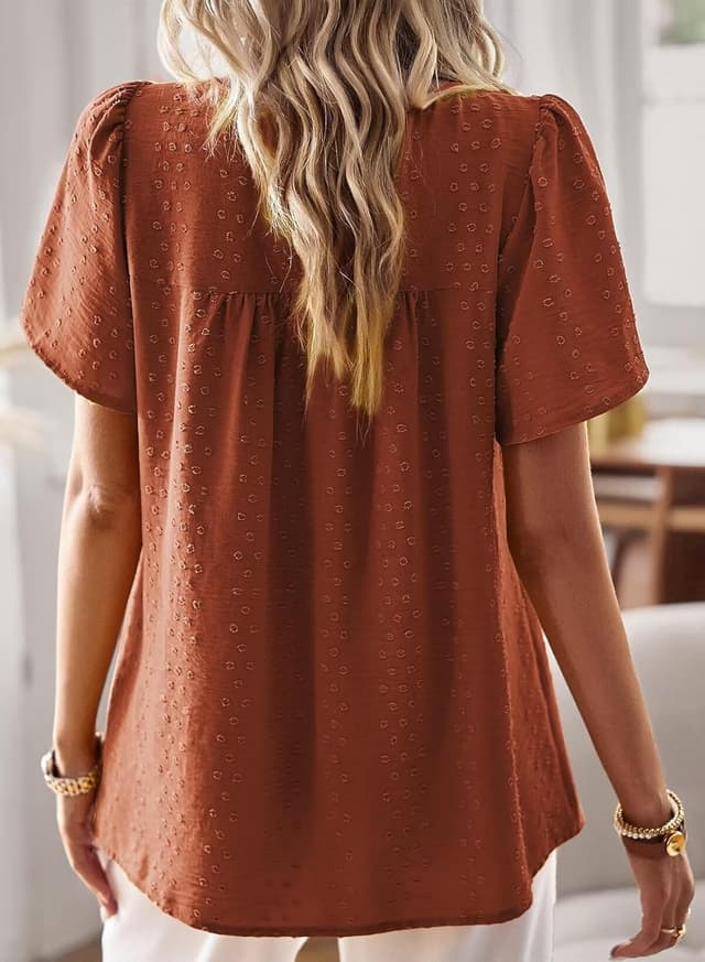 Detalle de Falechay Womens Summer Tops Crewneck 2026