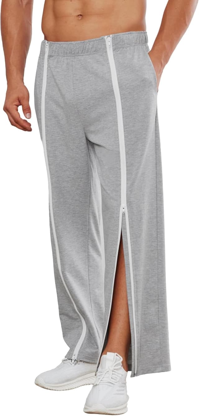 Thumbnail 6 de PINSPARK Reha Hose für Herren – Lang-Sporthose mit durchgehendem Reißverschluss und Baumwolle