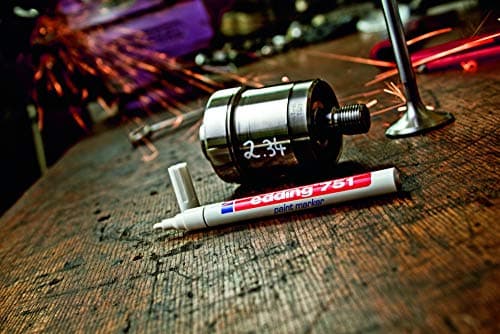 Thumbnail 3 de edding 751 - 10 marcadores opacos blancos para múltiples superficies