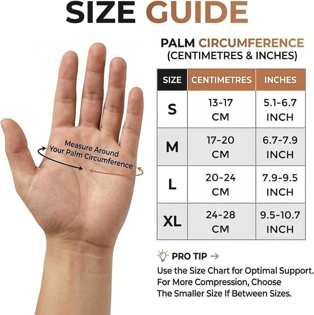 Thumbnail 6 de AovYoo 2 Pairs Copper Compression Gloves (M) for Arthritis, Raynaud’s and Wrist Support