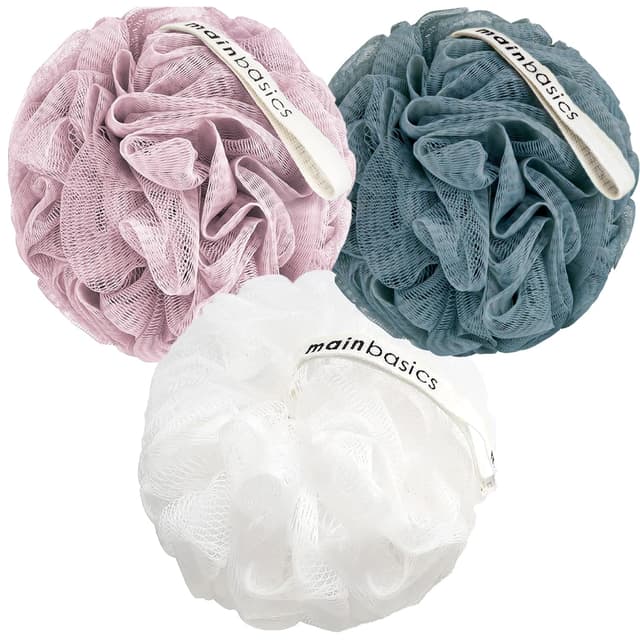 Imagen de MainBasics Loofah Pouf Set of 3 en OfertitasTOP