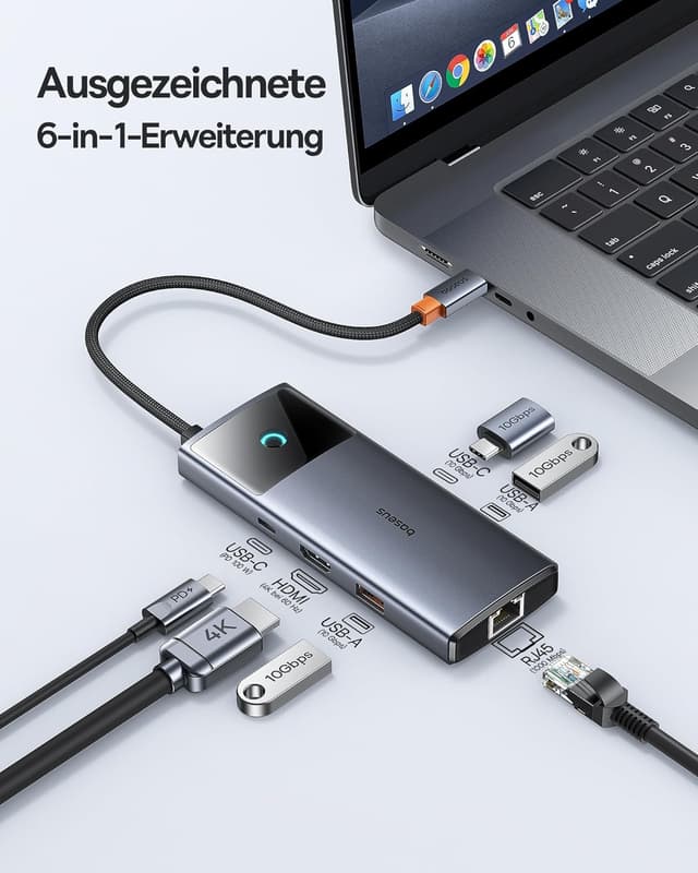 Thumbnail 2 de Baseus USB C Hub 10Gbps 6in1 Docking Station