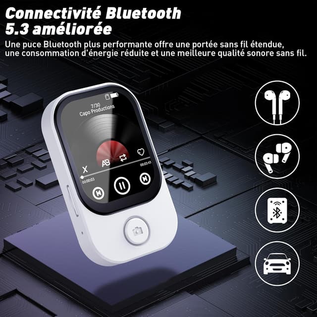 Detalle 2 de RWSRW Lecteur MP3 Bluetooth 64 Go