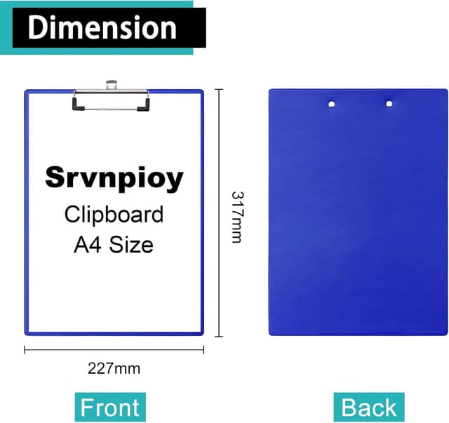 Detalle 2 de Srvnpioy Portapapeles A4 pack 5 azul